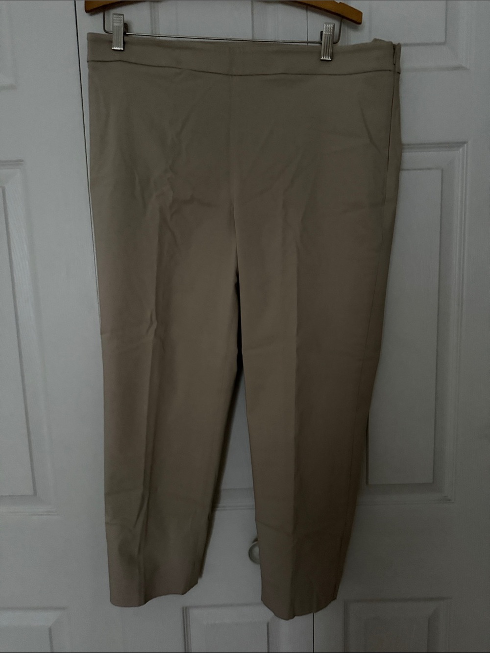Talbots Women's Cropped Straight-Leg Pants in Khaki